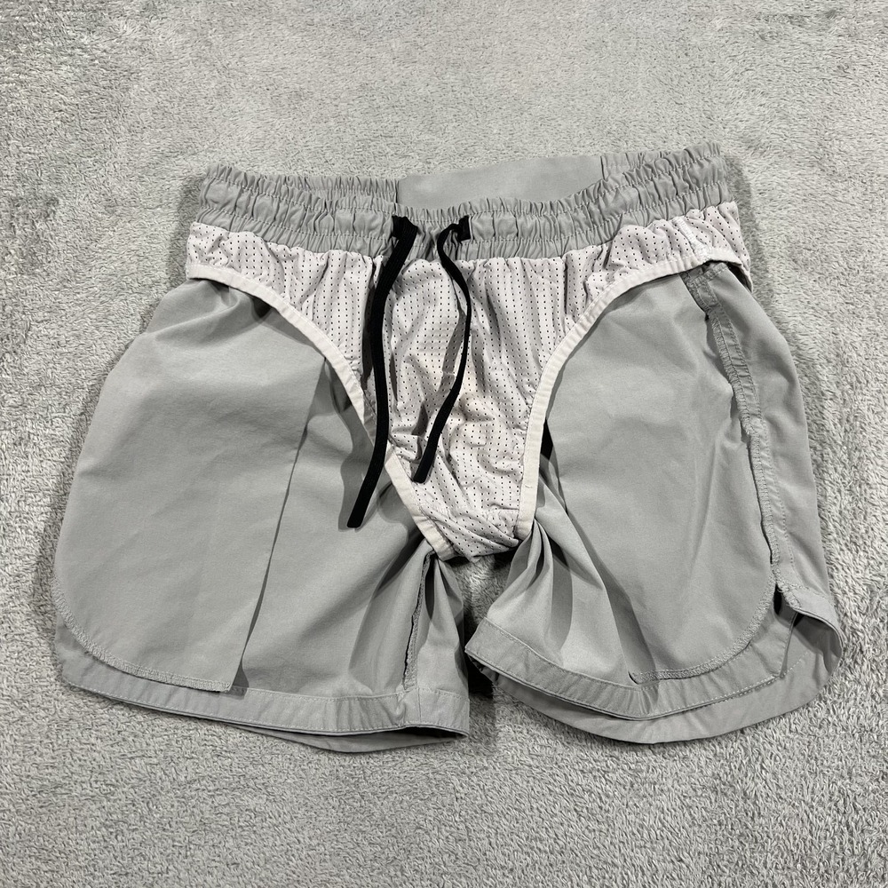 ASRV Shorts Mens Medium Gray Lined Athletic Performance Training Gym DSG-0560 - Picture 11 of 13